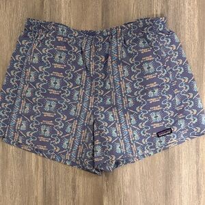 Patagonia Baggies - Blue Patterned Women's Shorts